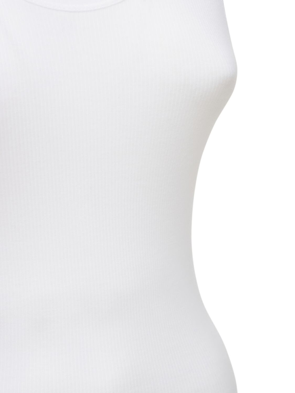 Shop Wardrobe.nyc Ribbed Cotton Jersey Tank Top In White