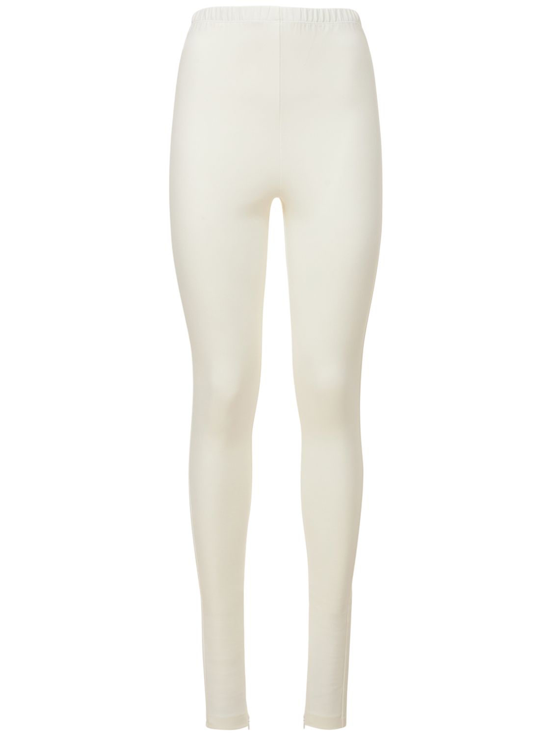 Wardrobe.nyc Technical Stretch Jersey Zip Leggings In 화이트