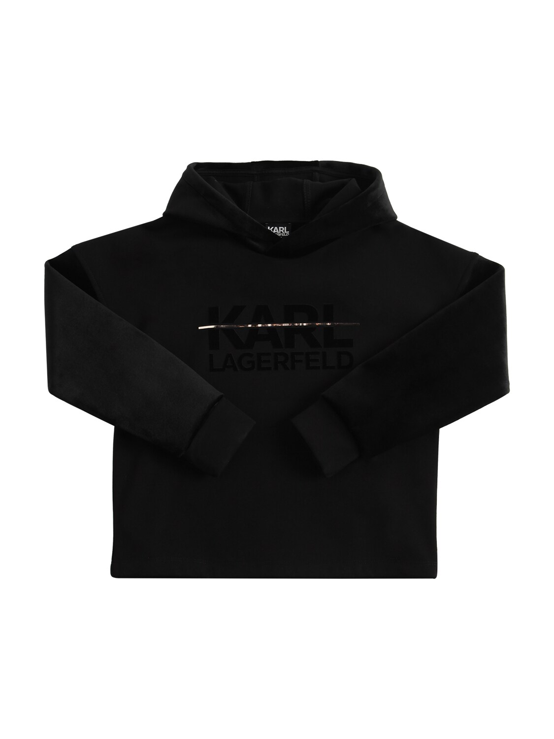 KARL LAGERFELD Logo Neoprene Sweatshirt Hoodie