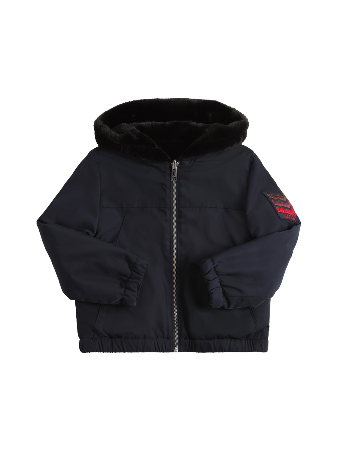 Wendbare Bomberjacke Aus Nylon Mit Kapuze