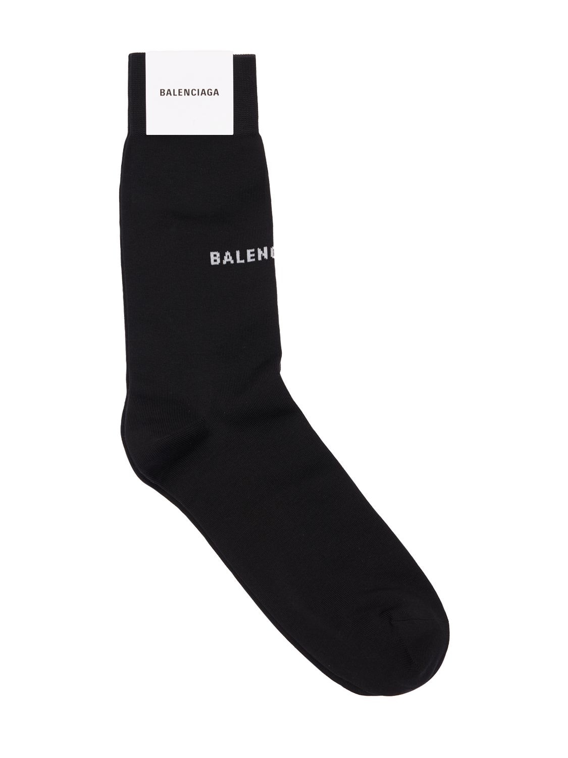 Balenciaga - Classic logo cotton blend socks - Black/White | Luisaviaroma
