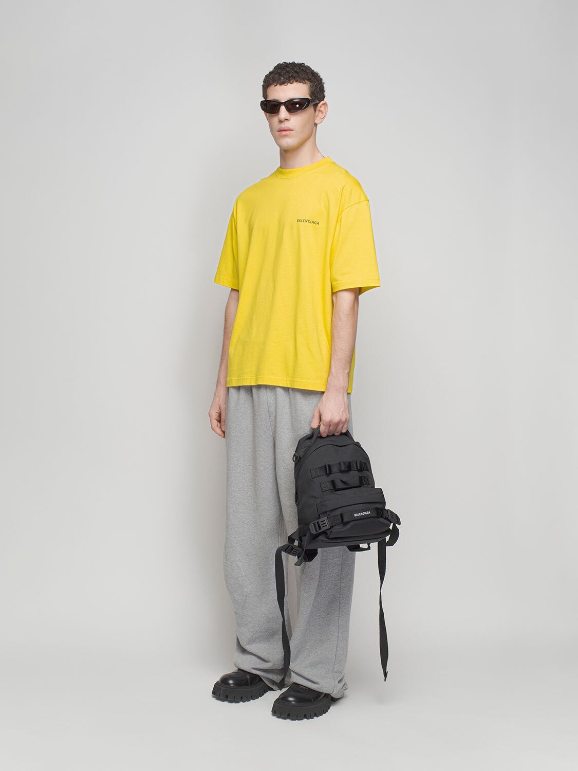 Shop Balenciaga Army Multicarry Nylon Backpack In Black