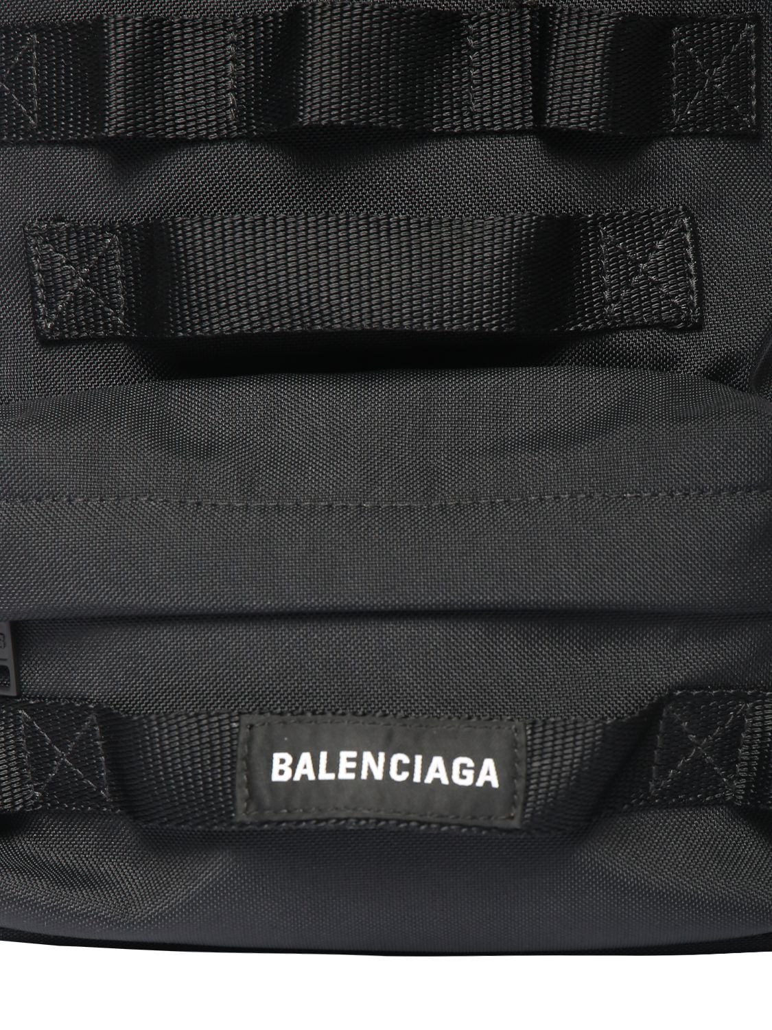 Shop Balenciaga Army Multicarry Nylon Backpack In Black
