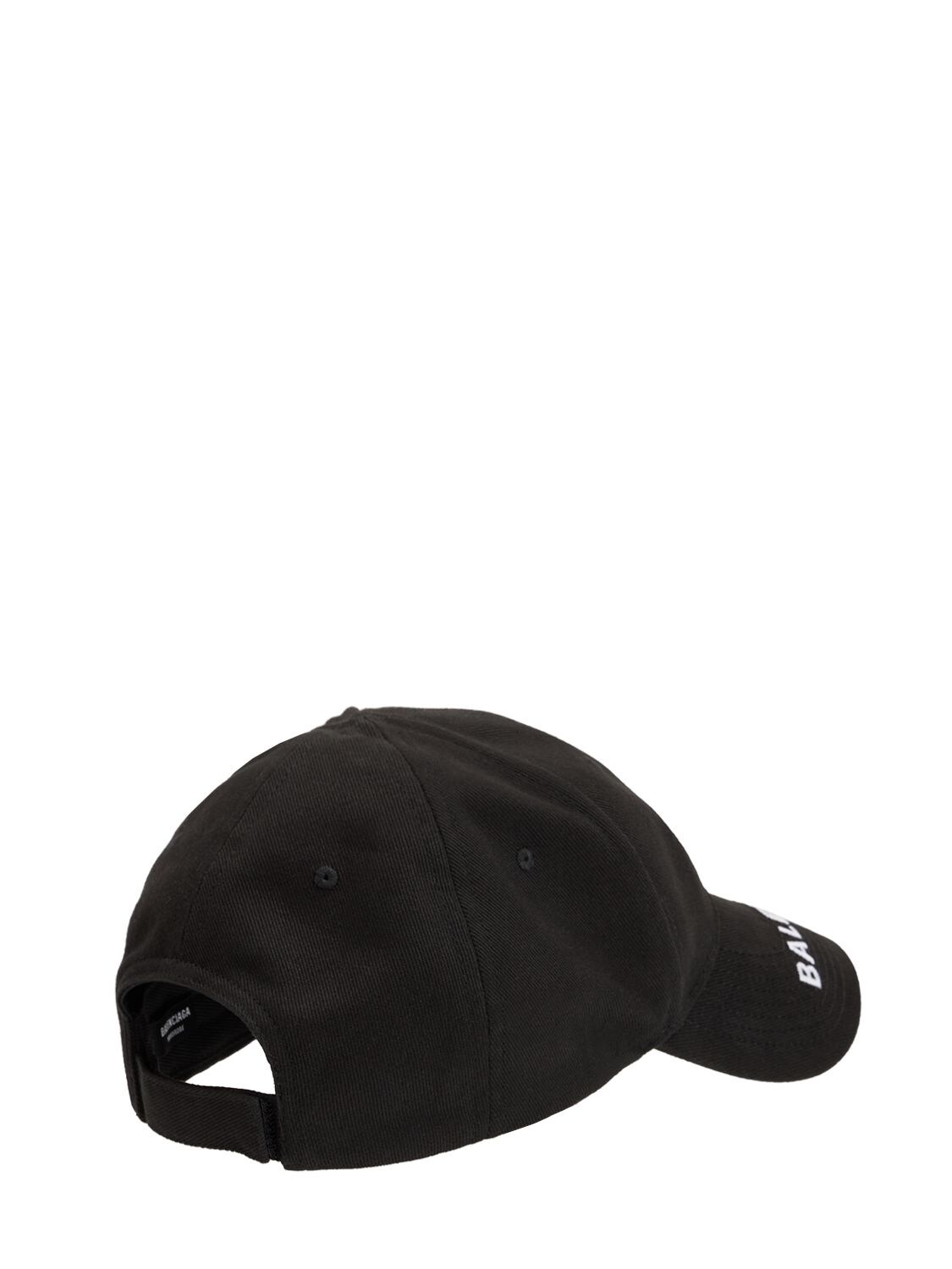 Shop Balenciaga Logo Embroidery Baseball Cap In 黑色