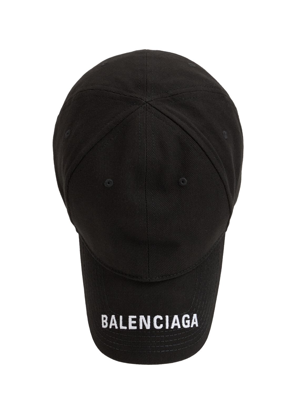 Shop Balenciaga Logo Embroidery Baseball Cap In 黑色