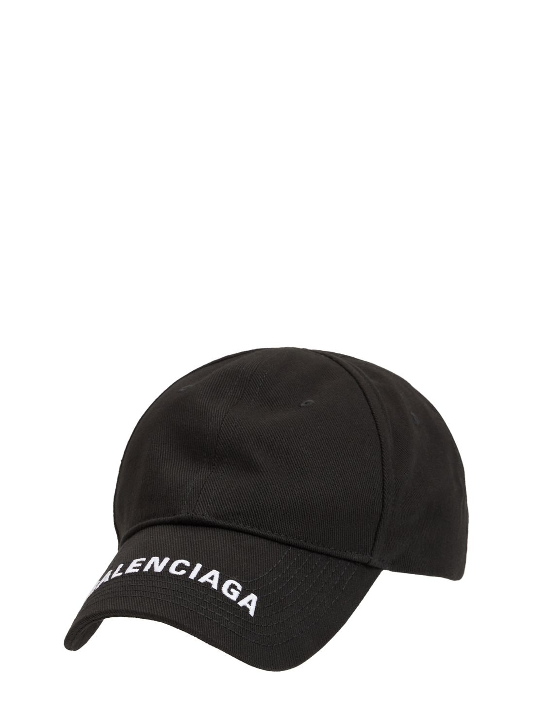 Shop Balenciaga Logo Embroidery Baseball Cap In 黑色