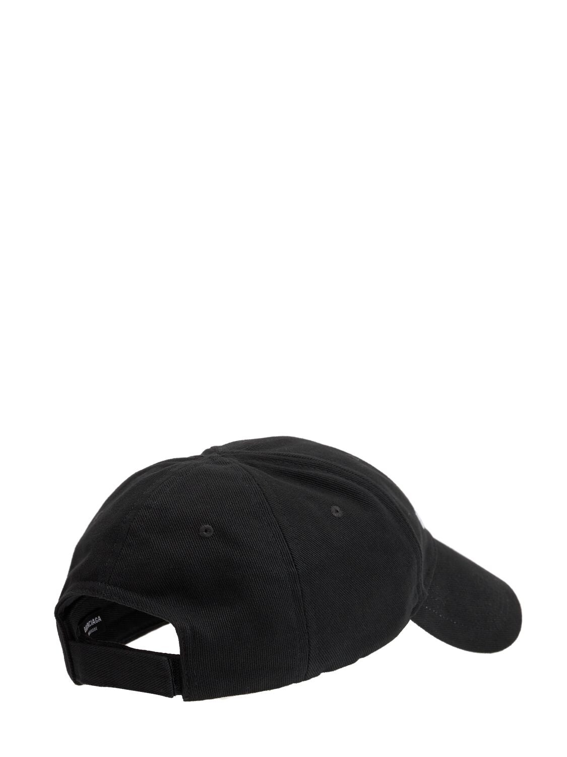 Shop Balenciaga Logo Embroidery Baseball Cap In Black,white