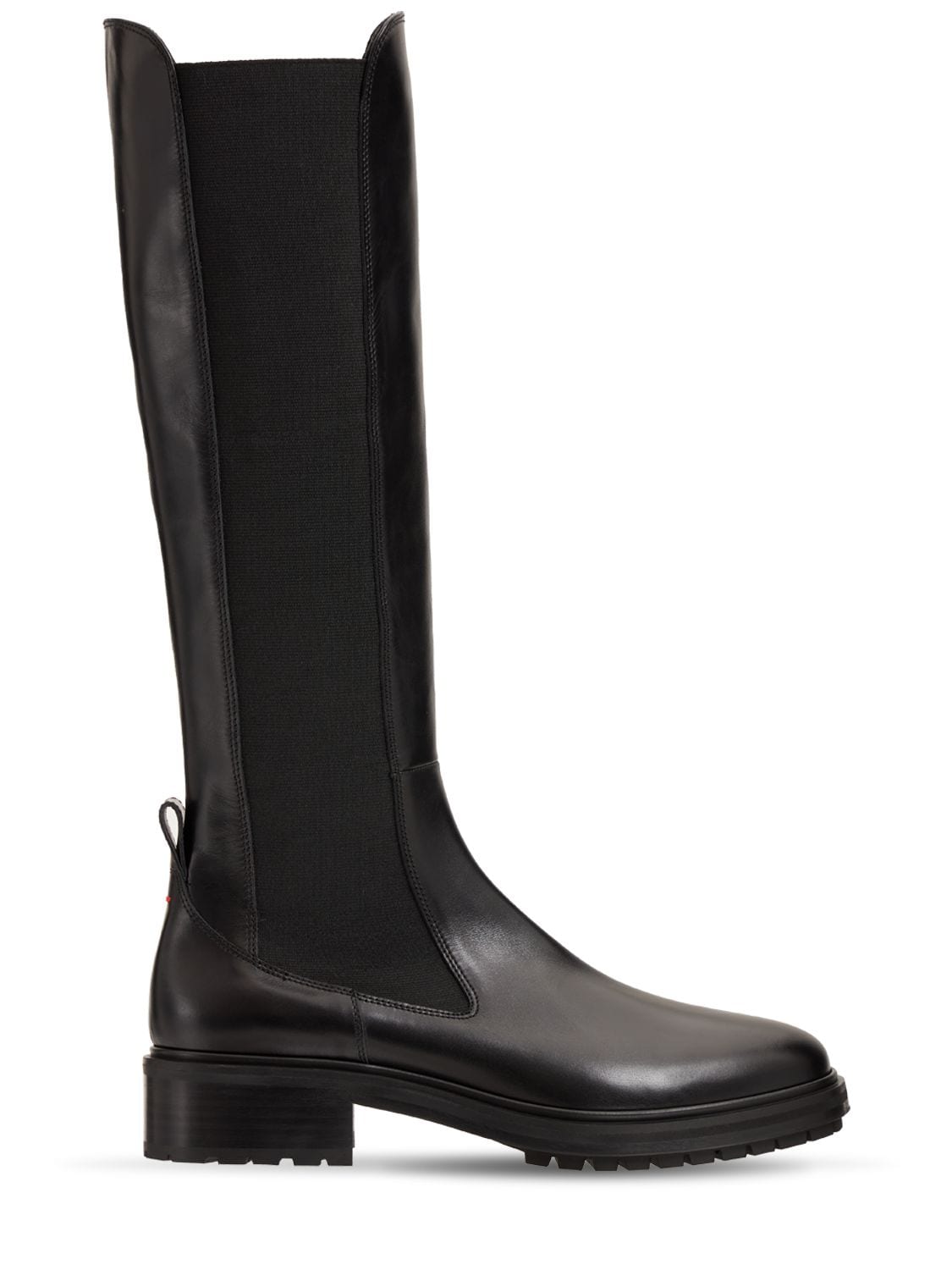 Aeyde 40mm Blanca Tall Leather Boots In Black