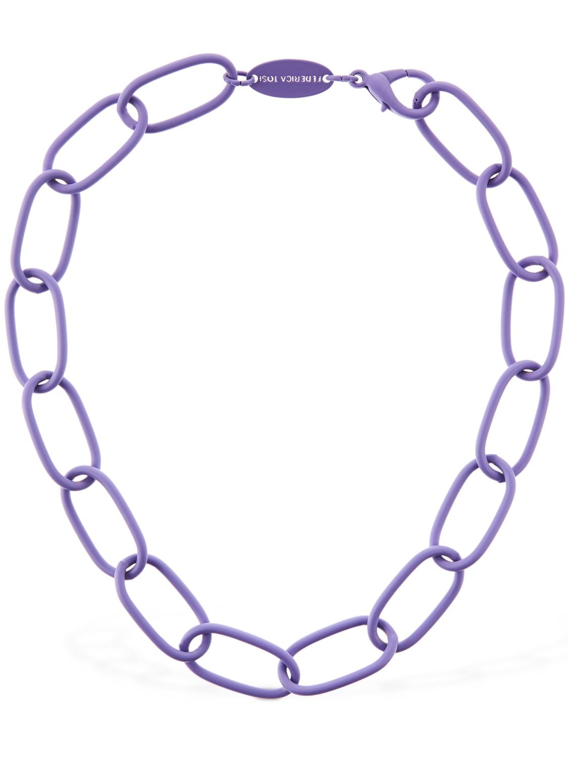 Federica Tosi Christy Matte Painted Chain Necklace In Lavender