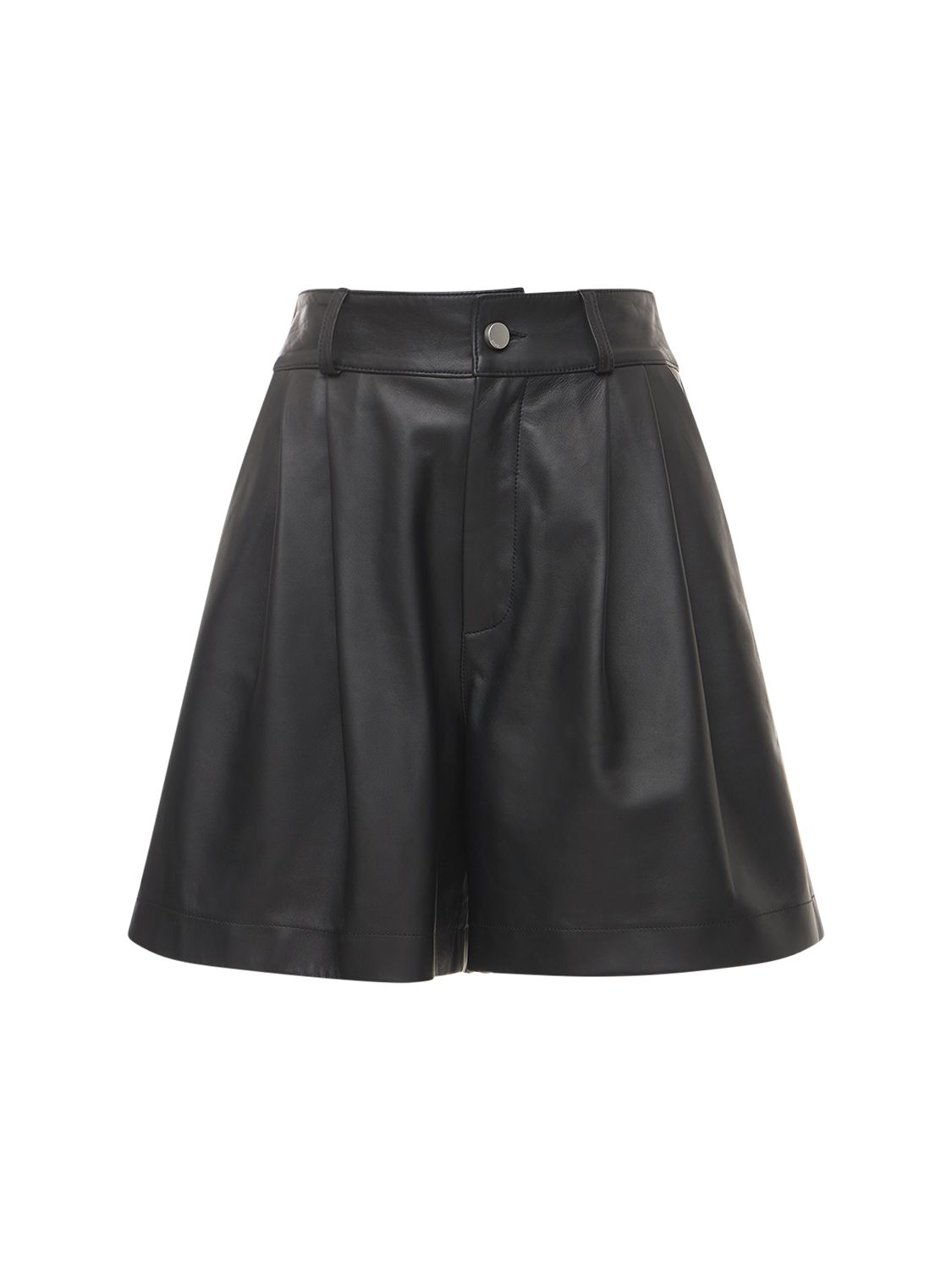 Plissierte Shorts Aus Leder