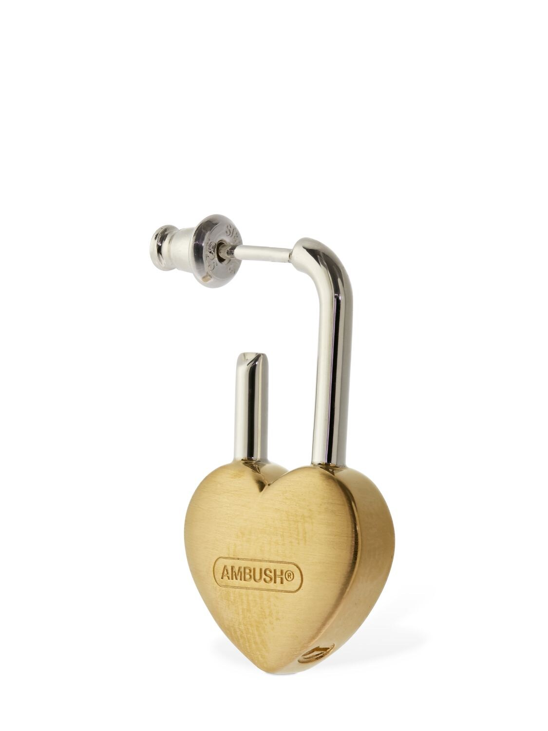 Ambush - Small heart padlock mono earring - Gold | Luisaviaroma
