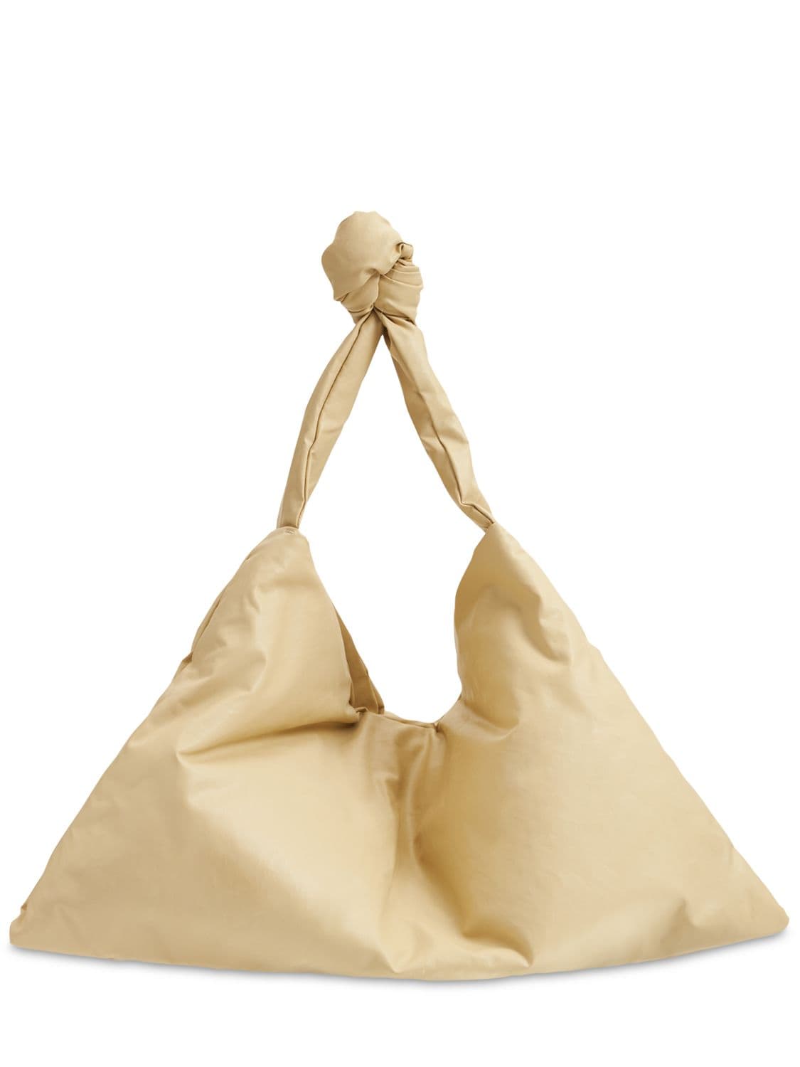 Kassl Editions Small Square Oil Shoulder Bag In Sand