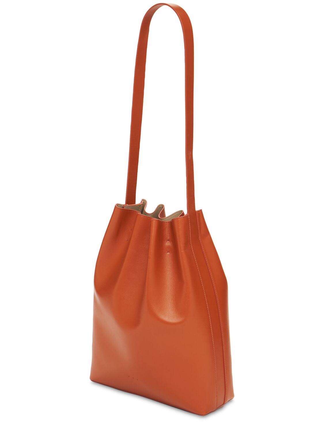Aesther Ekme Marin Leather Bucket Bag in Red