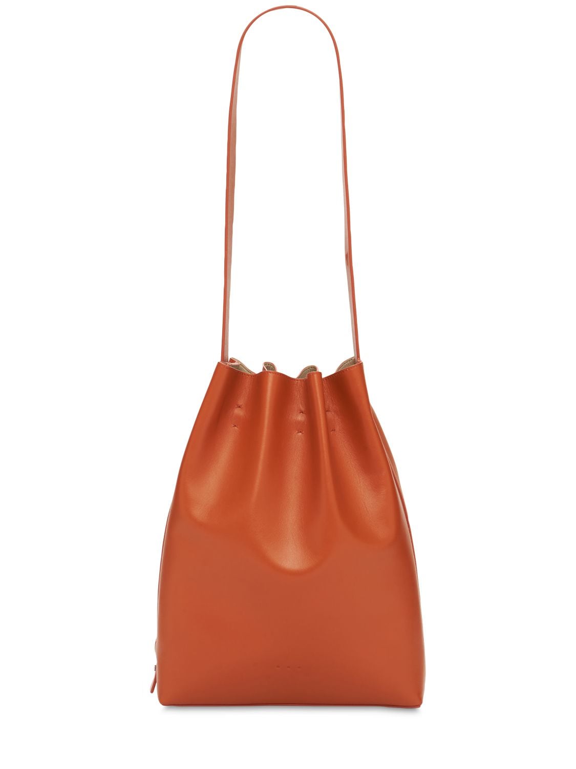 Aesther Ekme Marin Smooth Leather Bucket Bag In Rust