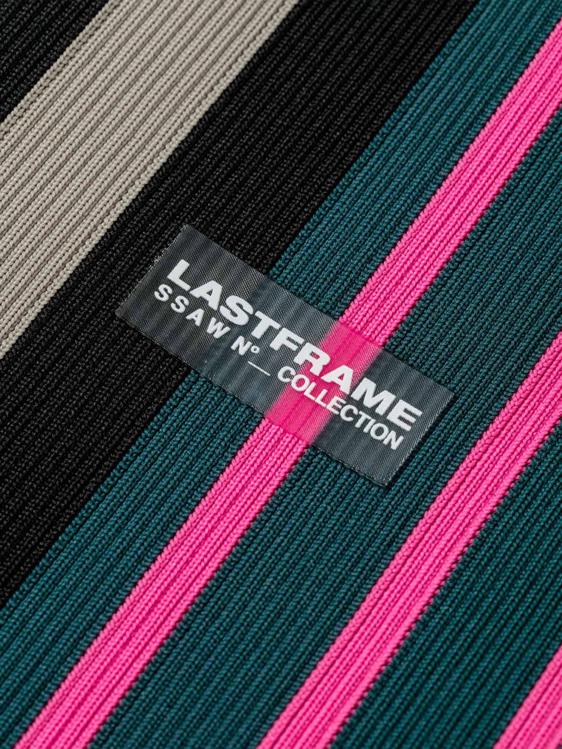 LASTFRAME SMALL STRIPE MARKET BAG W/ LEATHER STRAP