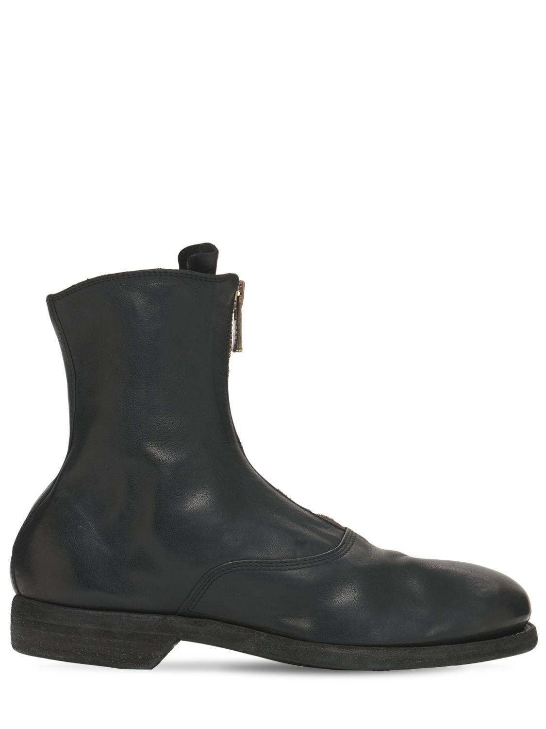Guidi 20mm 210 Leather Ankle Boots In Black