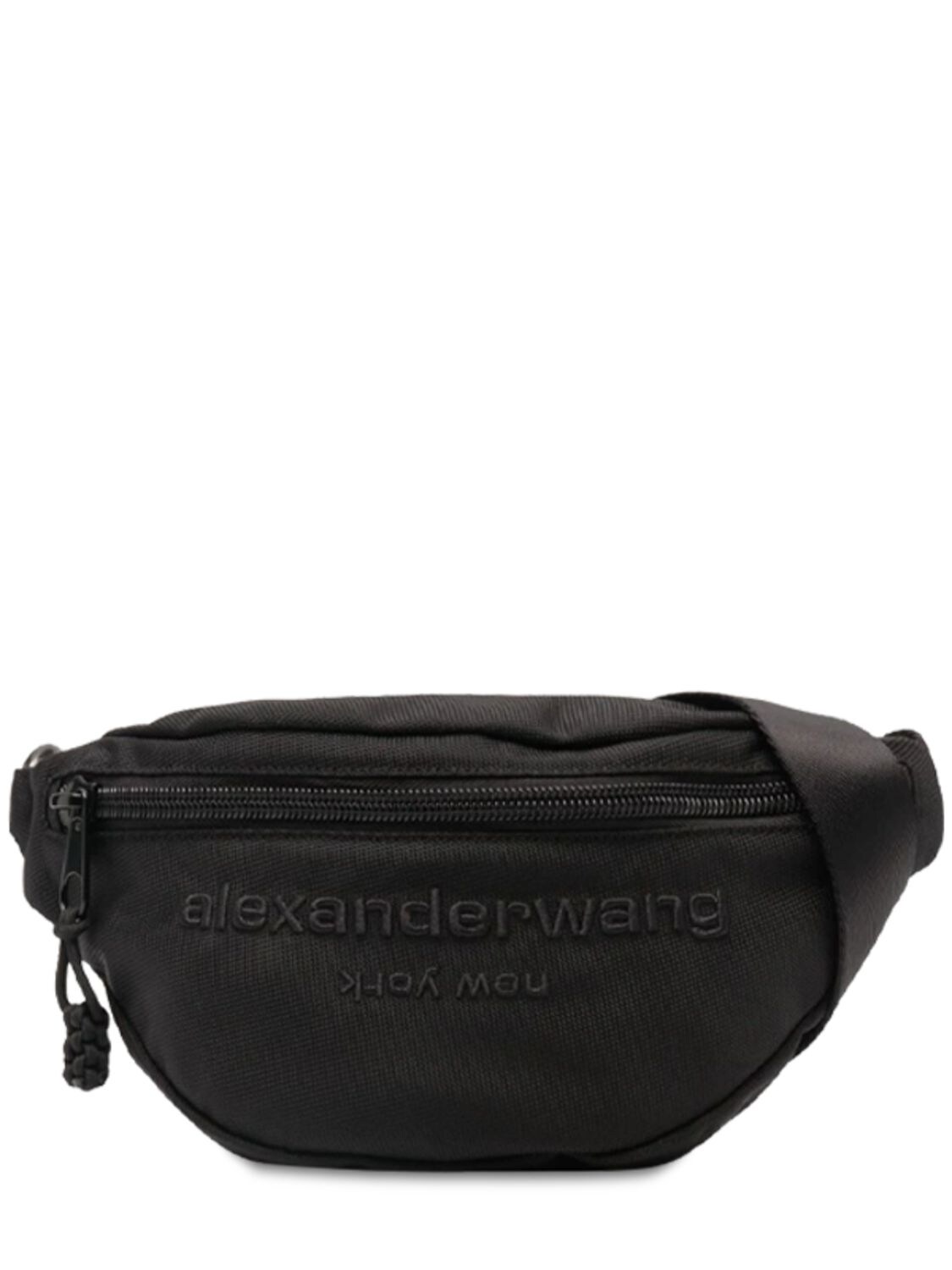 Alexander Wang Primal Nylon Tonal Logo Belt Bag In 블랙