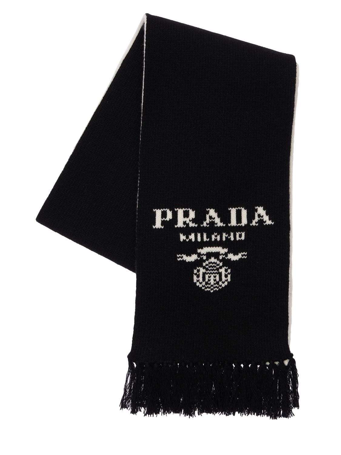 prada logo scarf