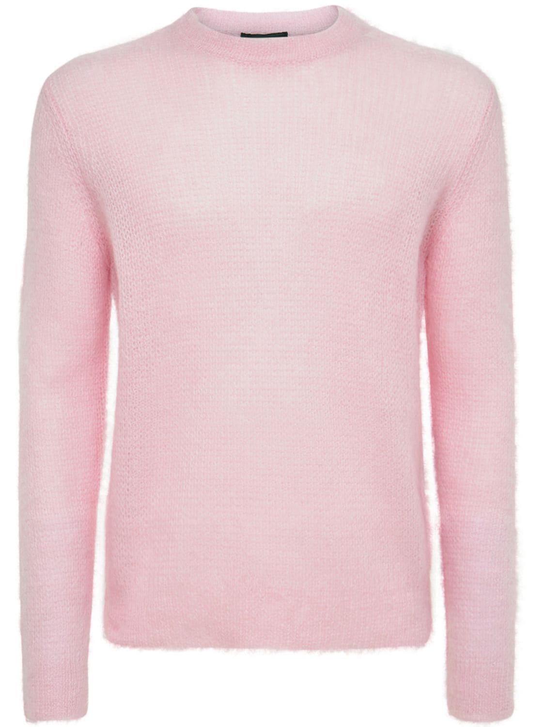 Prada Logo Mohair Blend Knit Sweater In Light Pink | ModeSens