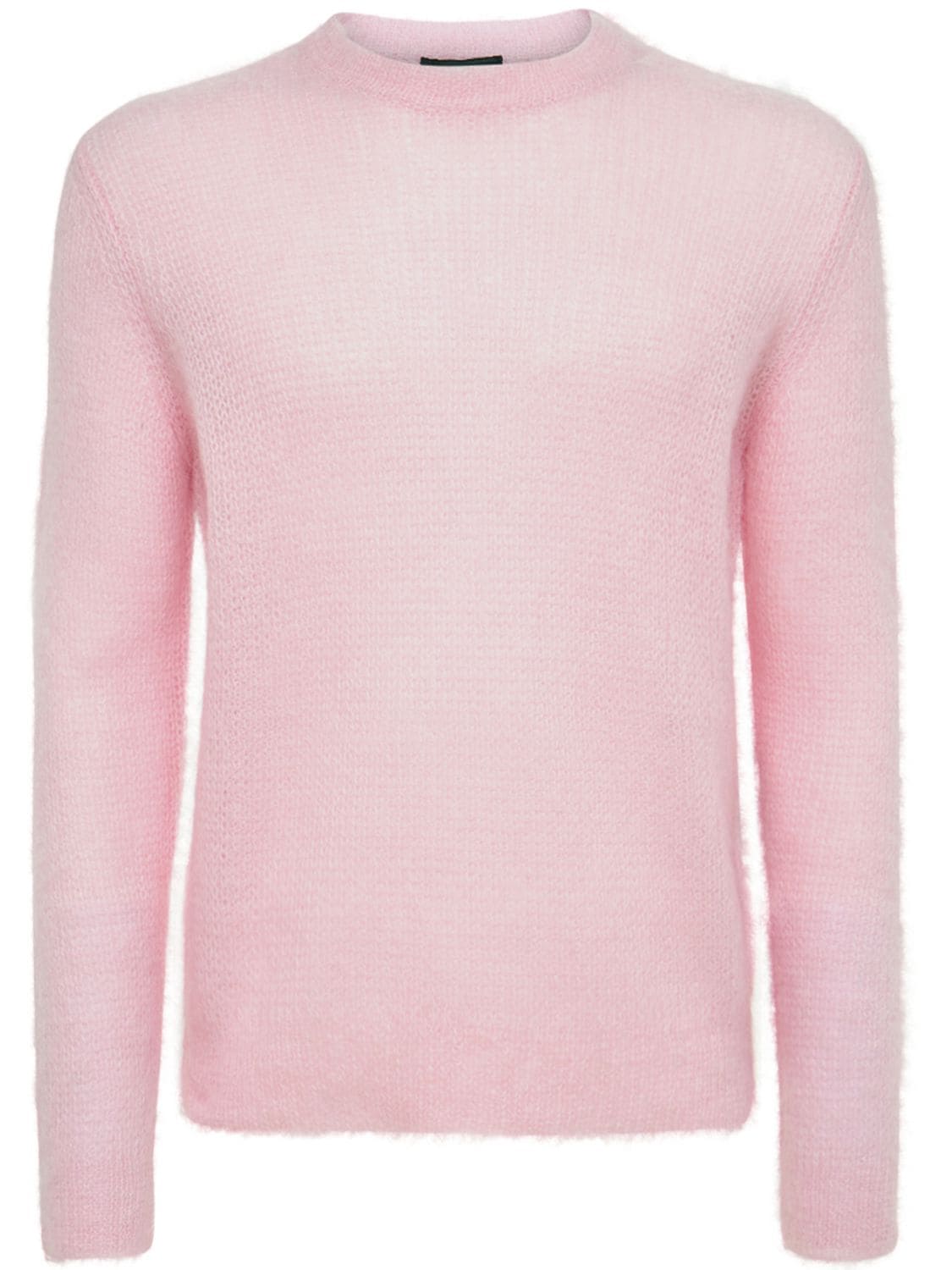 Prada Logo Mohair Blend Knit Sweater In Light Pink ModeSens