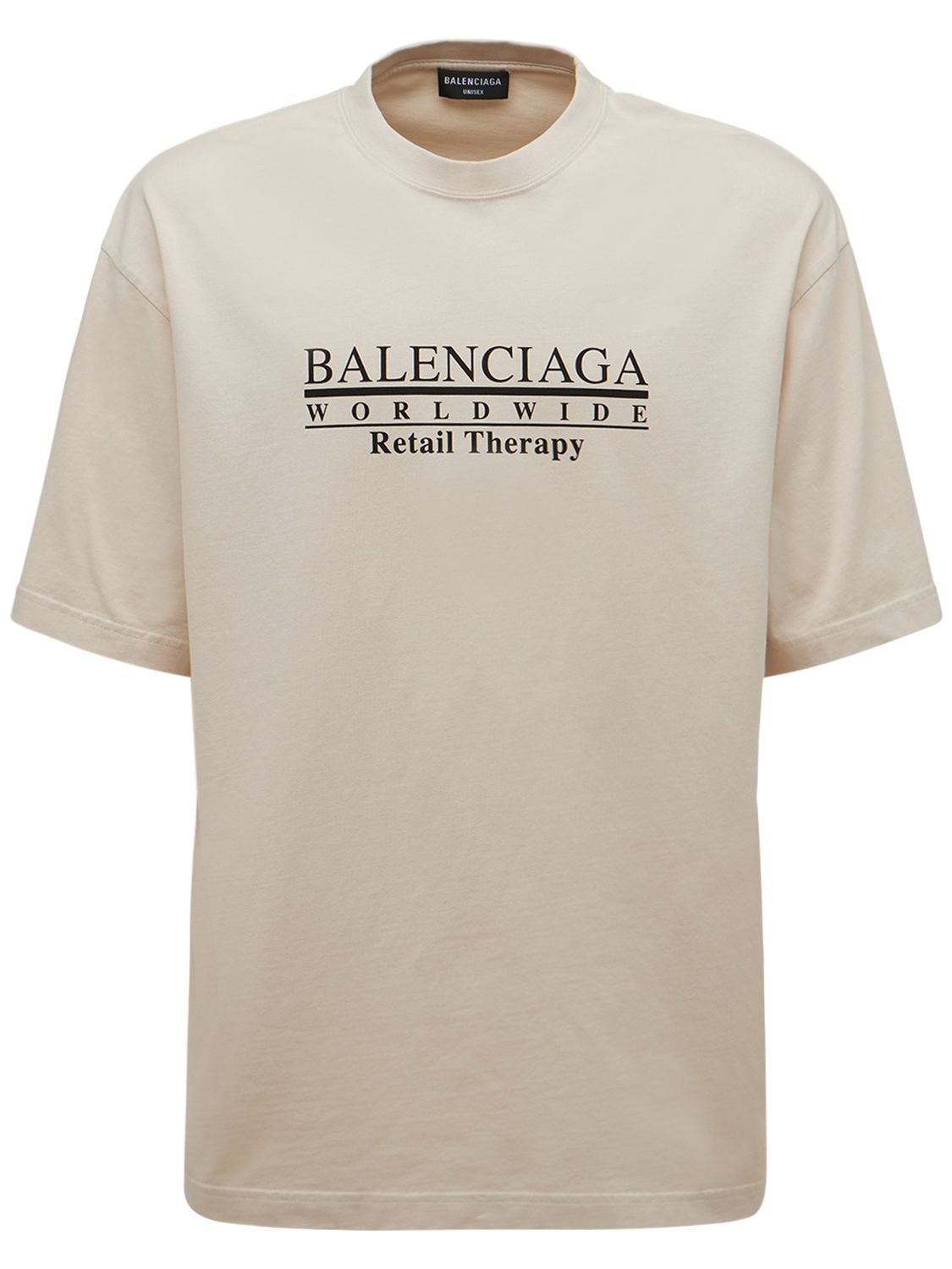 Balenciaga - Printed cotton t-shirt - Chalky White | Luisaviaroma
