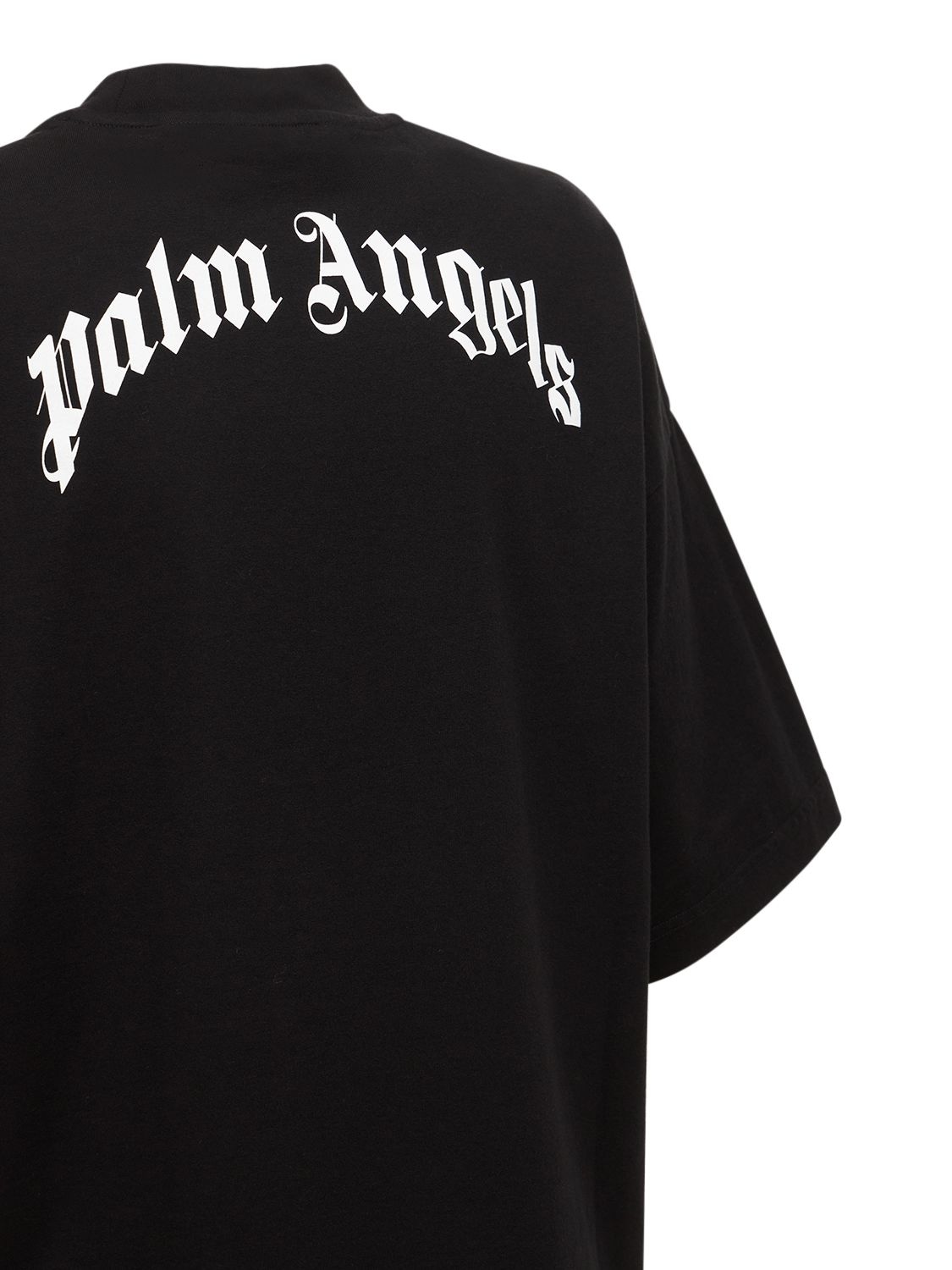 Palm Angels - Authenticated T-Shirt - Cotton Black Plain for Men, Never Worn, with Tag