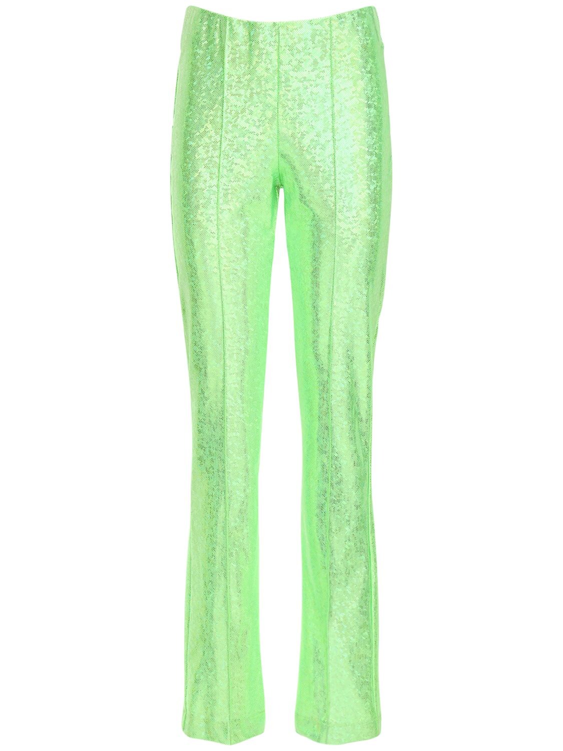 SAKS POTTS LISSI SHIMMER STRETCH PANTS,74IRTF005-R1JFRU4GU0HJTU1FUG2