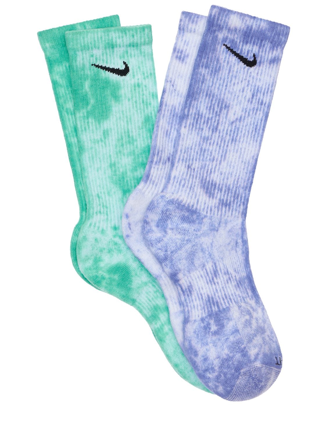 Nike 2 Pack Everyday Plus Crew Socks In 그린,블루