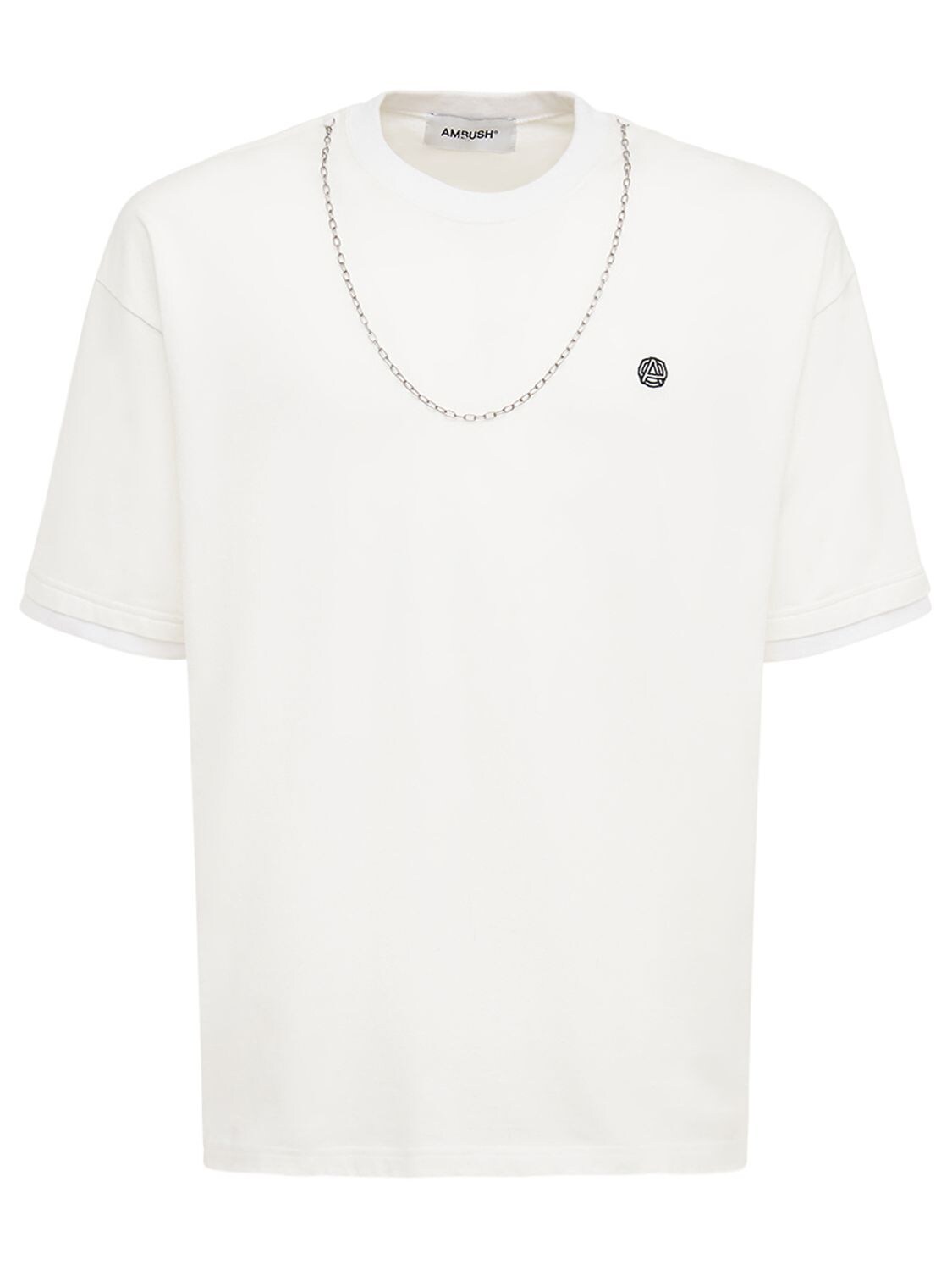 Workshop logo cotton t-shirt | IBT Shop AMBUSH Workshop logo cotton t-shirt from DANIELLO BOUTIQUE | International Business... 