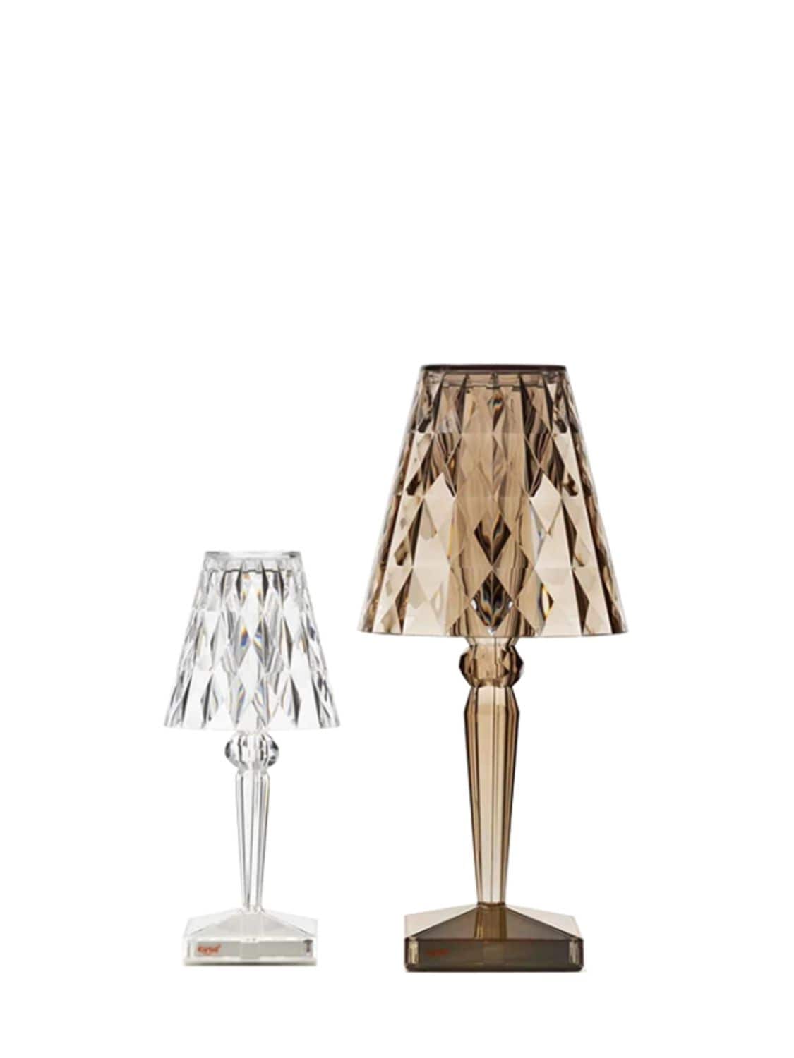 Shop Kartell Big Battery Table Lamp In Brown