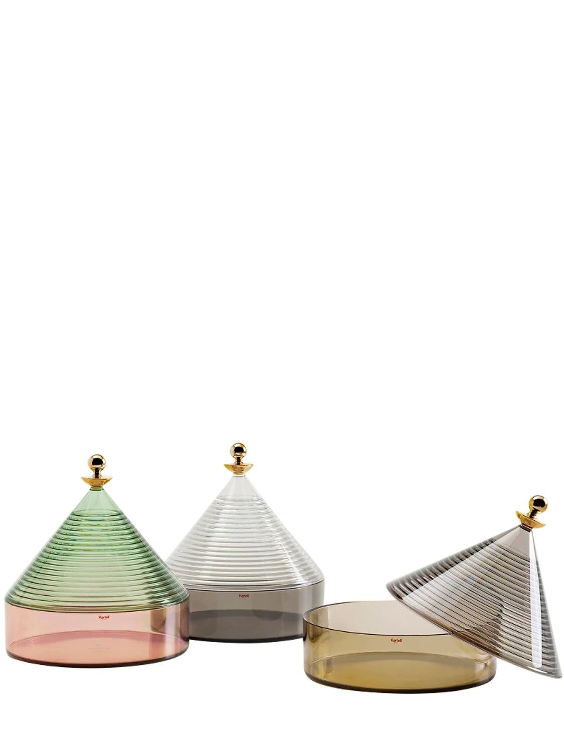 Shop Kartell Trullo Container In Transparent