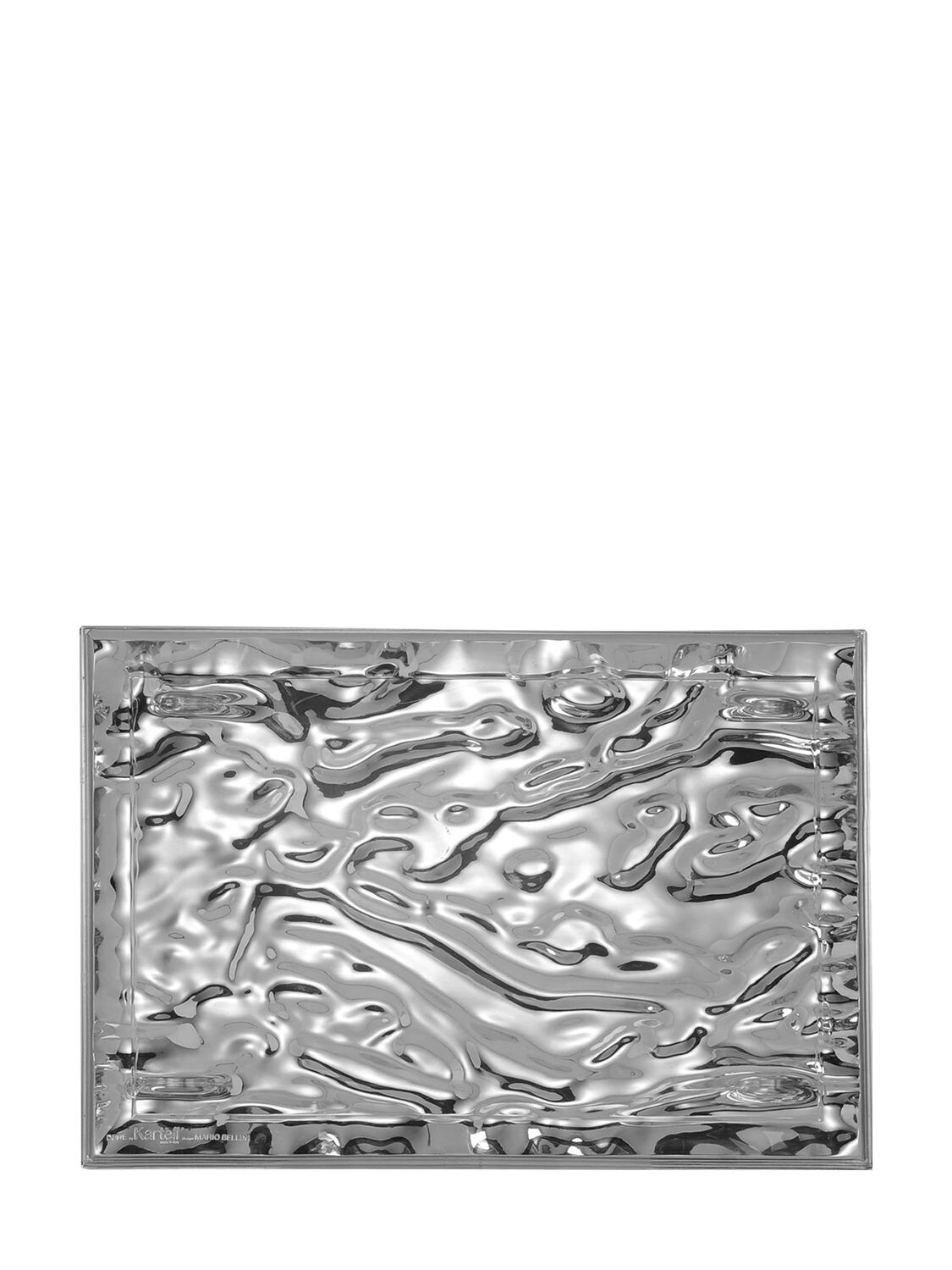 Shop Kartell Dune Tray In Silver