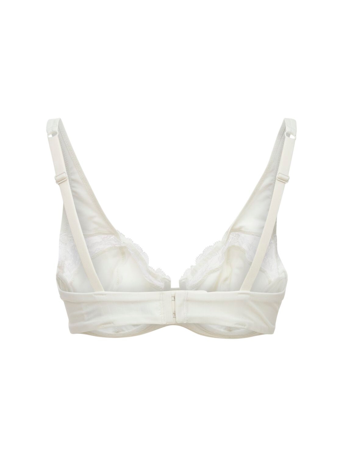 Wolford Rachel Pinstripe Underwire Bra W/lace In White | ModeSens