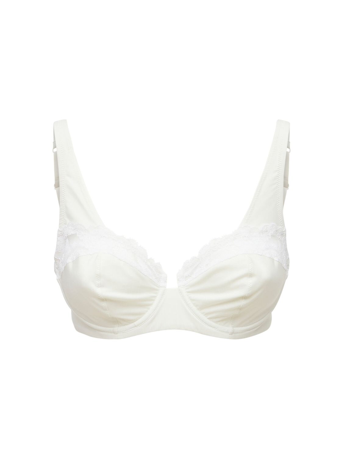 Wolford Rachel Pinstripe Underwire Bra W/lace In White | ModeSens