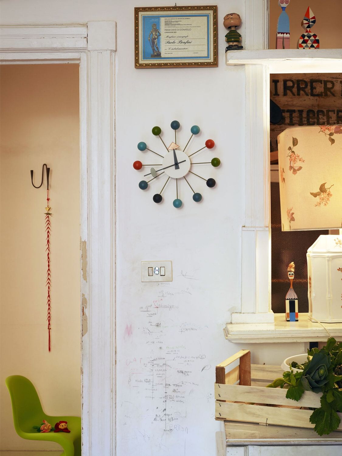 Vitra Ball Clock By George Nelson In Multicolor
