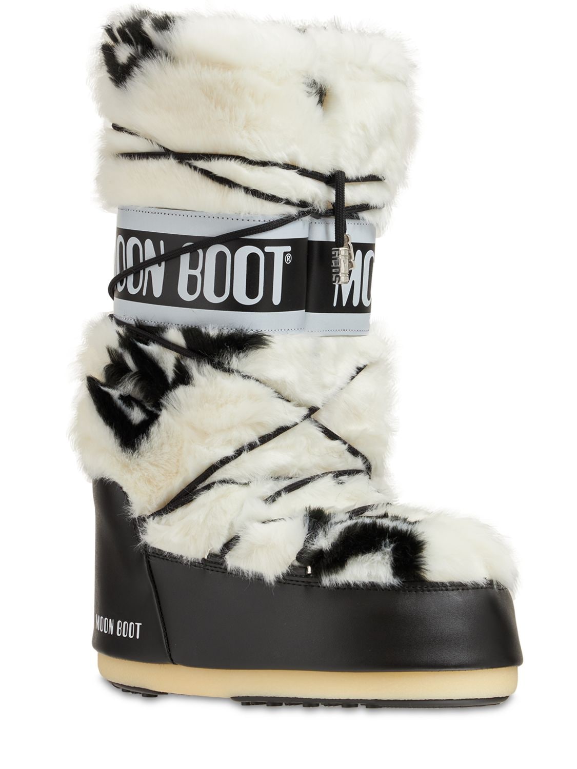 Gcds Faux-fur Moon Boots in Black