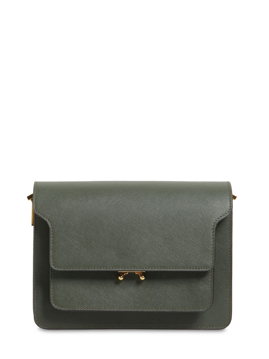 Medium Tasche Aus Saffianoleder "trunk"