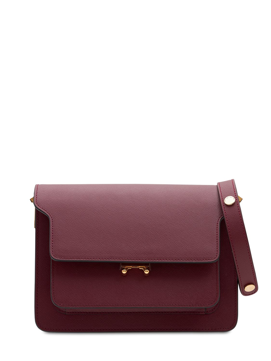 Medium Tasche Aus Saffianoleder "trunk"