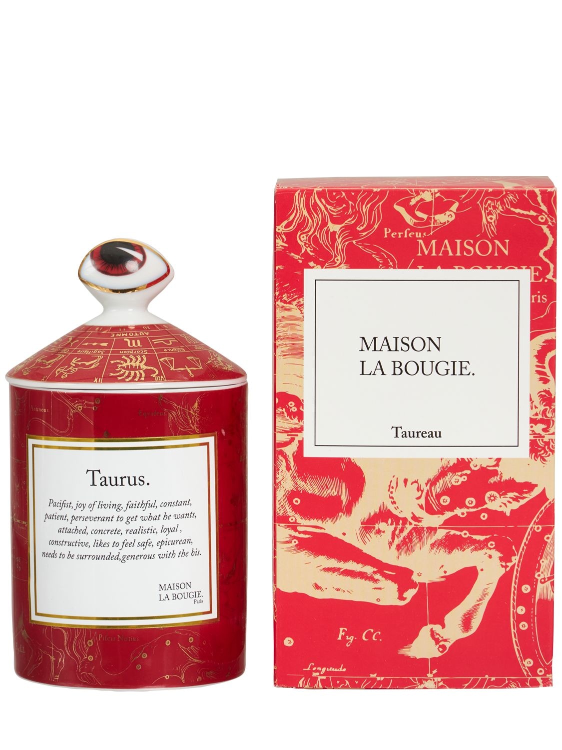 Shop Maison La Bougie 350gr Taurus Zodiac Scented Candle In Red