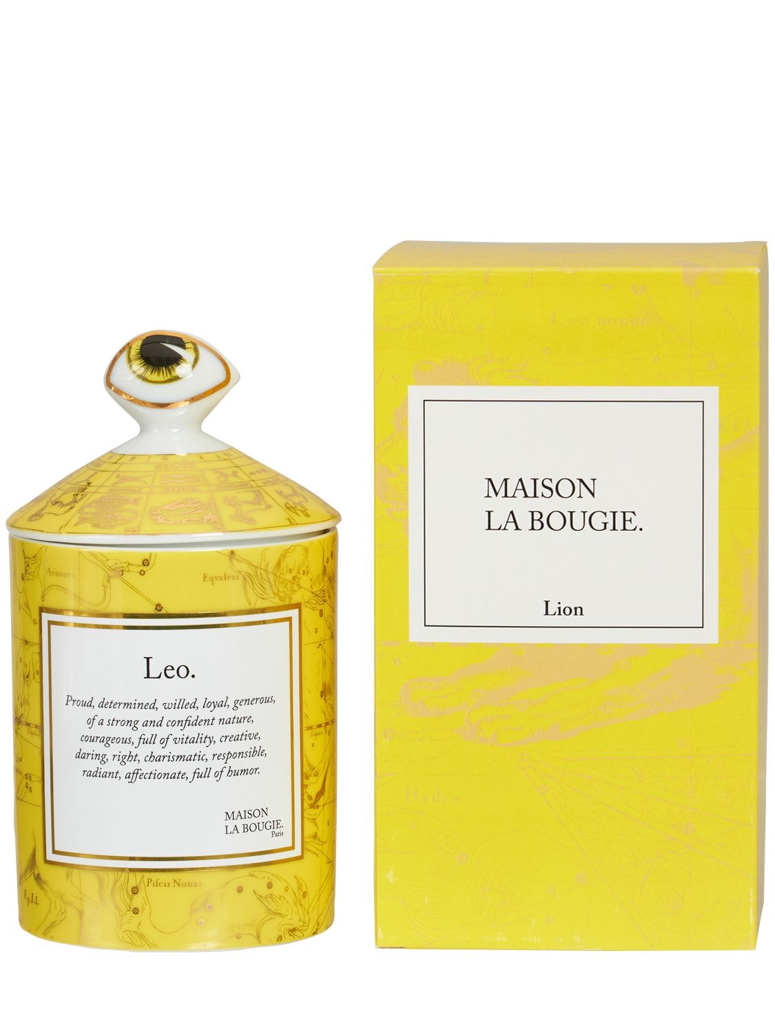 Shop Maison La Bougie 350gr Leo Zodiac Scented Candle In Yellow