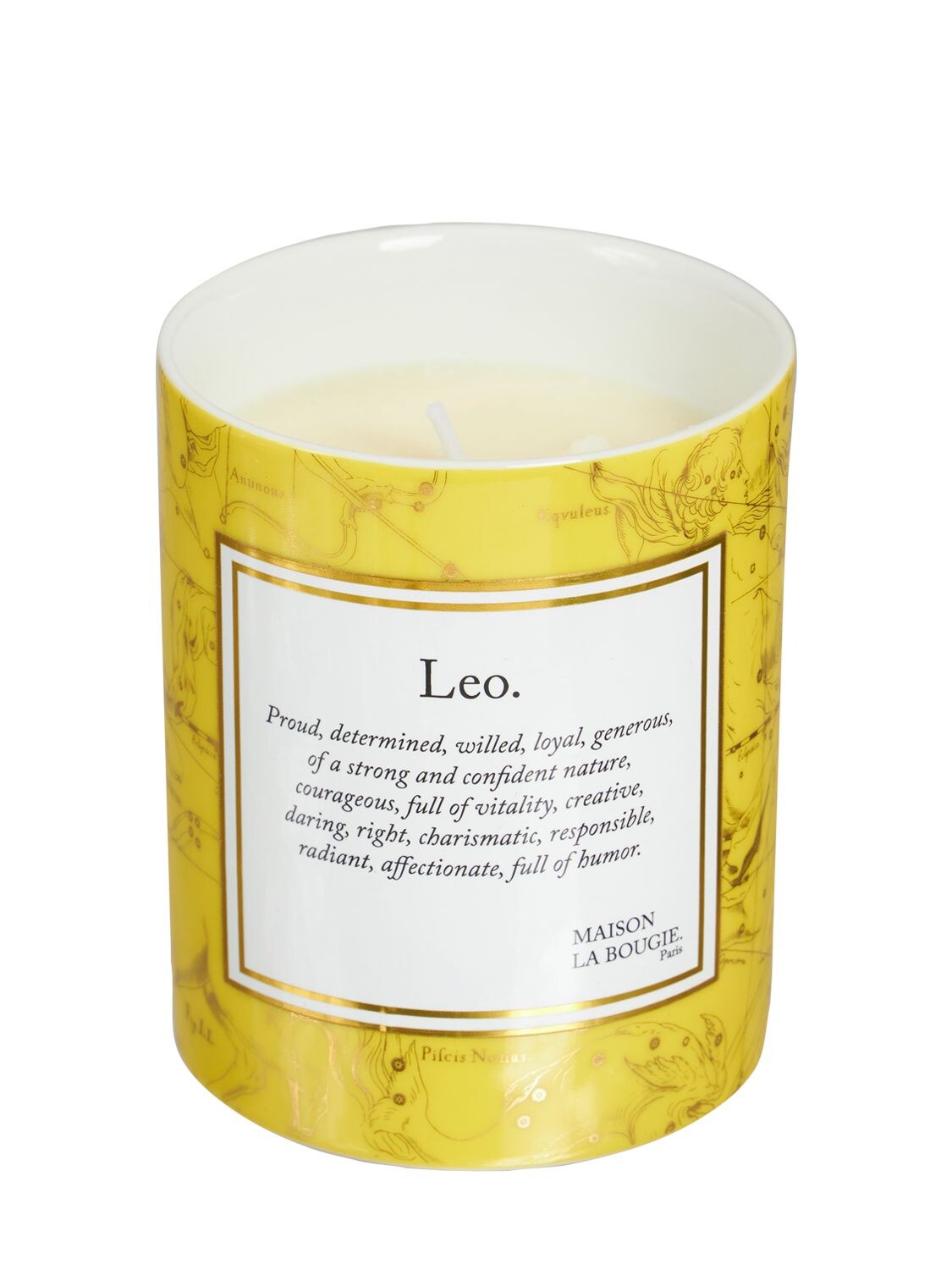 Shop Maison La Bougie 350gr Leo Zodiac Scented Candle In Yellow