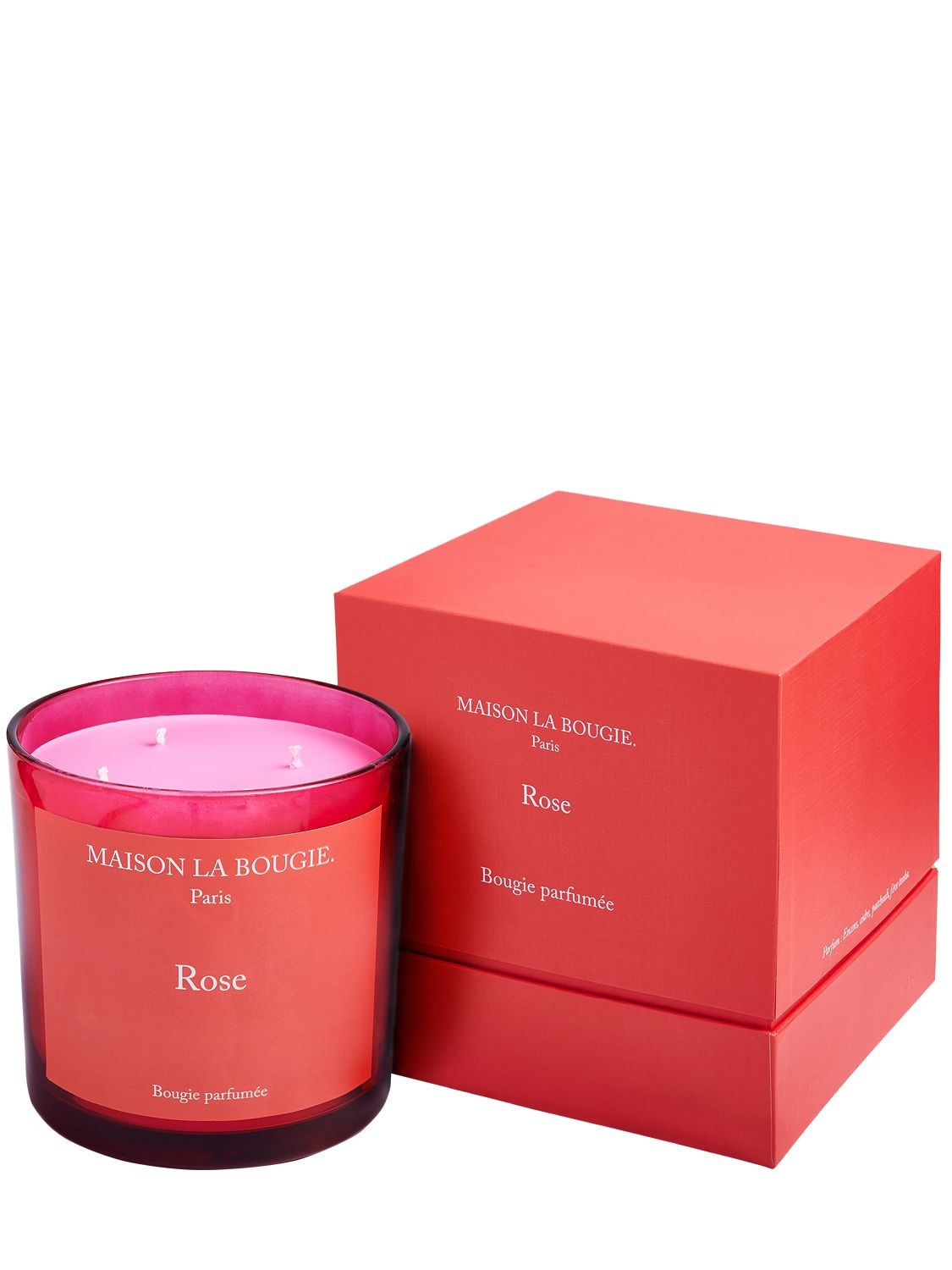 Shop Maison La Bougie 1.4kg Rose Scented Candle In Red