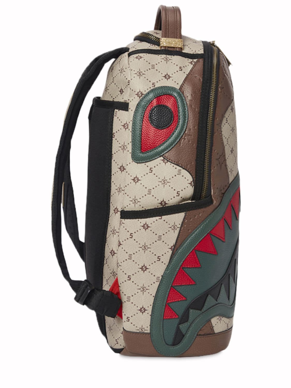 SPRAYGROUND: backpack in vegan leather with carved shark mouth - Brown