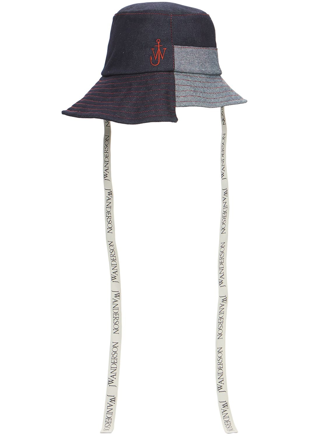 JW ANDERSON Recycled Denim Asymmetric Bucket Hat