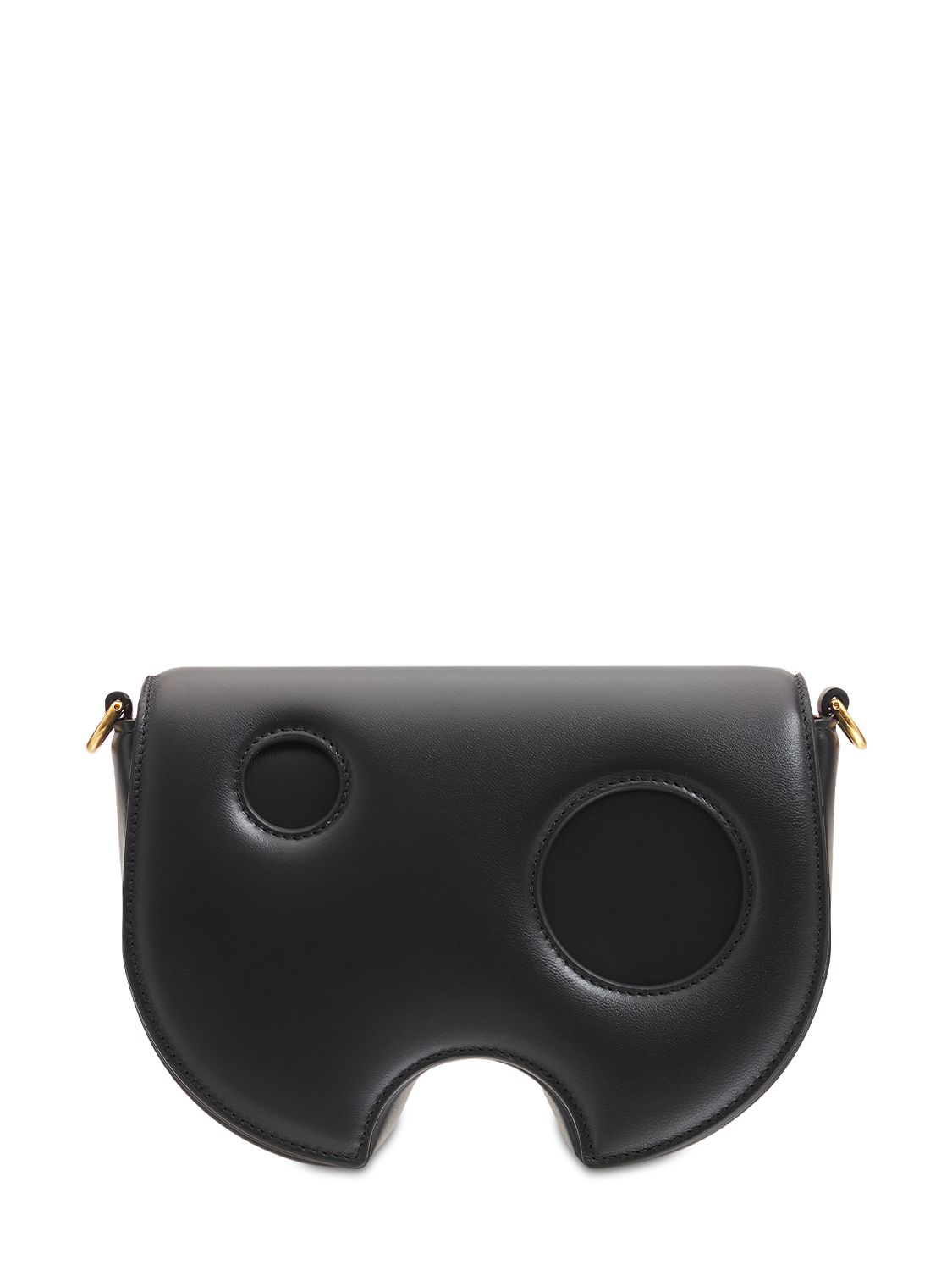 Offwhite Burrow Leather Saddle Shoulder Bag In Чёрный ModeSens