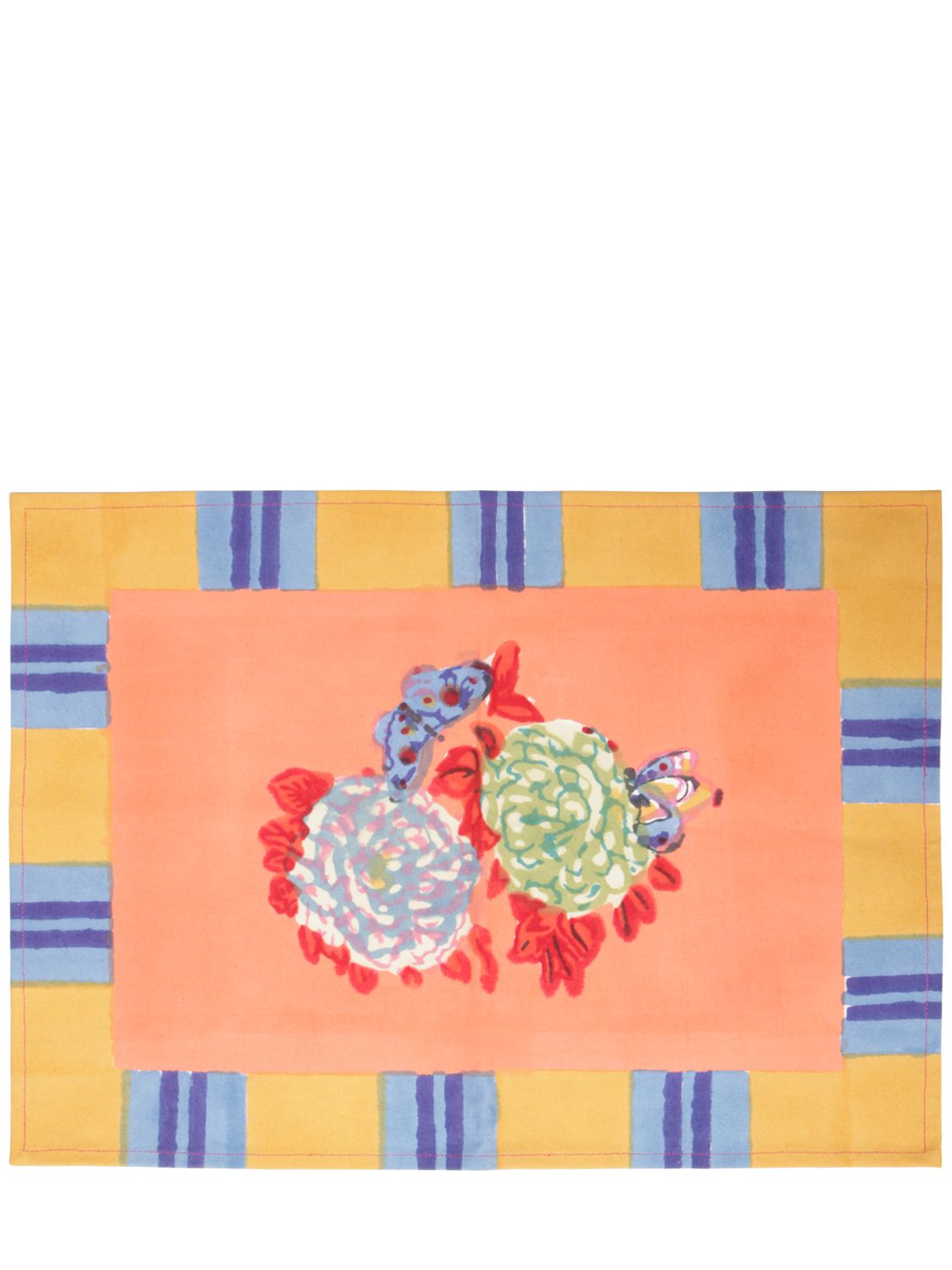 LISA CORTI Set: 2 Platzdecken Aus Baumwolle Und Seide Pfirsich