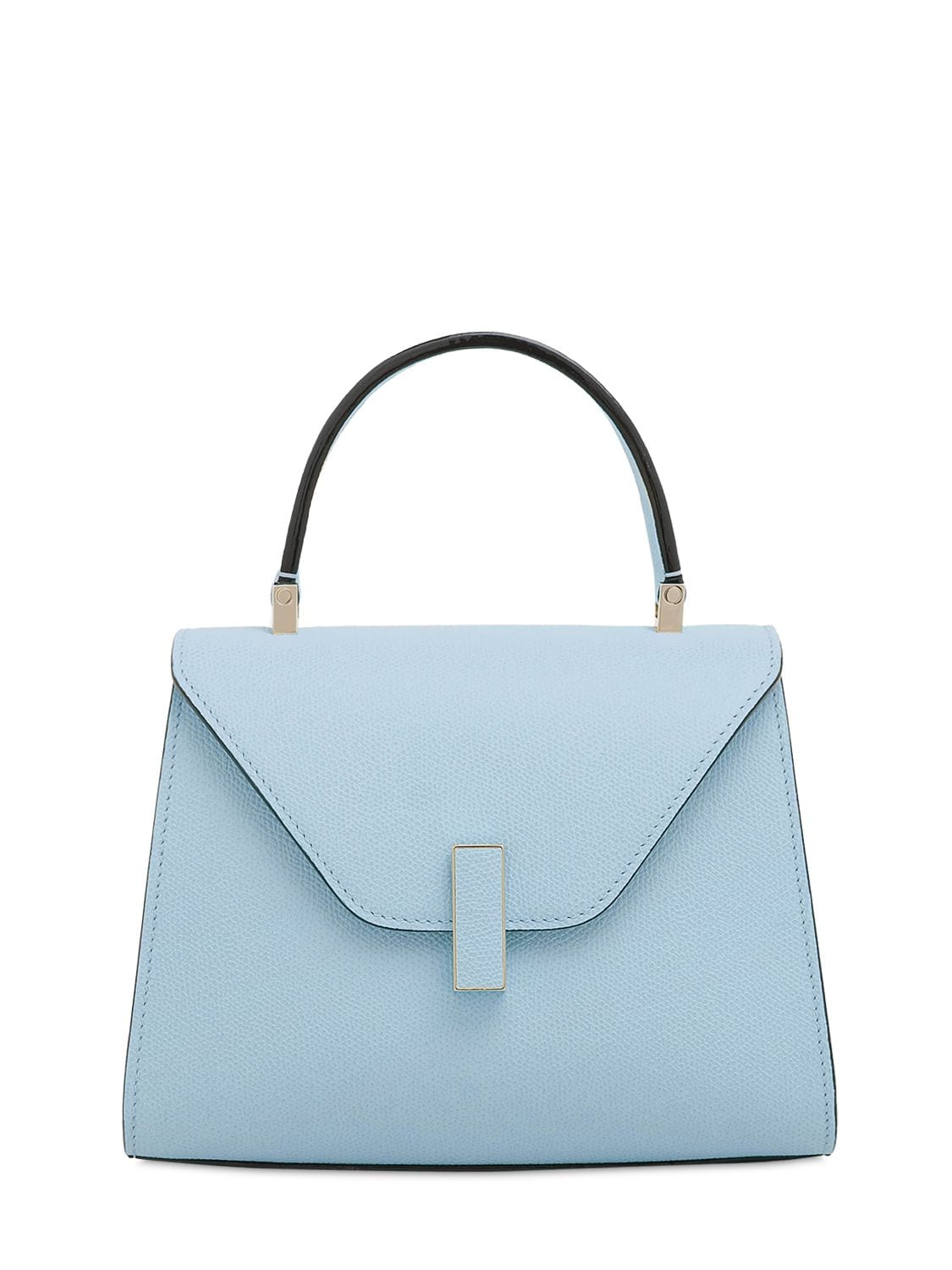 Valextra Mini Iside Grained Leather Bag In Fiordaliso
