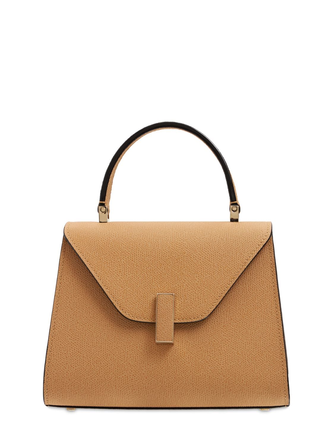 Valextra Mini Iside Grained Leather Bag In Camel