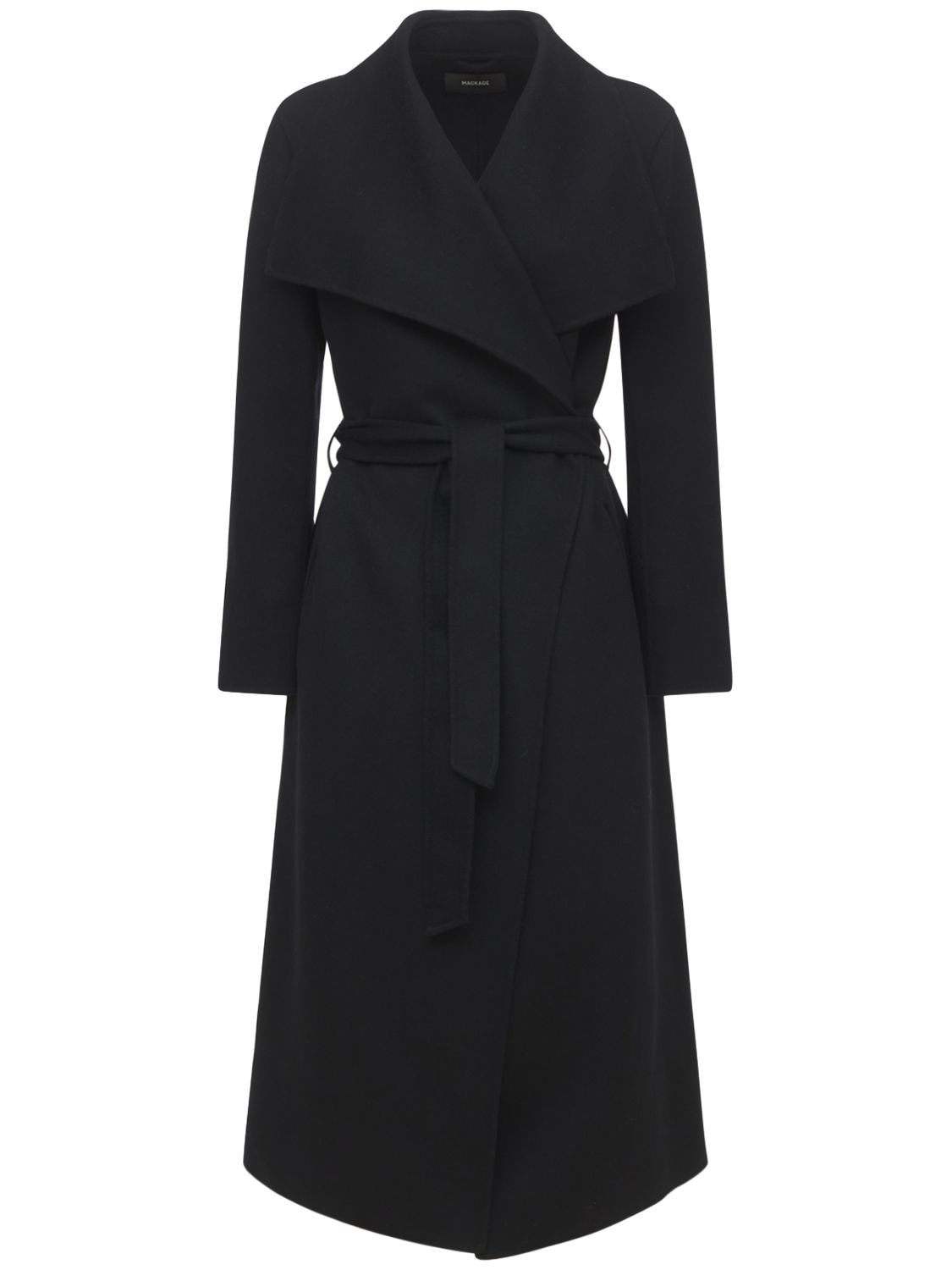 mackage black wool coat