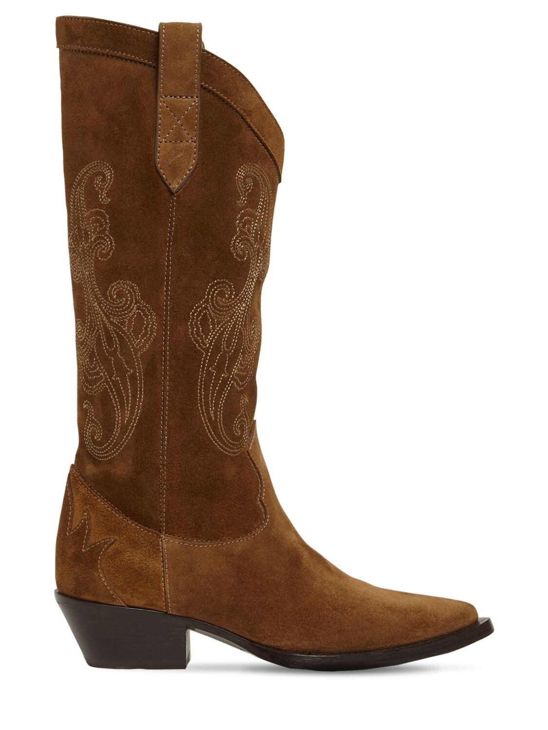 40mm Western Suede Tall Boots